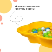Песочница детская пластиковая, 94 &times; 70 &times; 19 см, жёлтая, &laquo;Синбад&raquo;