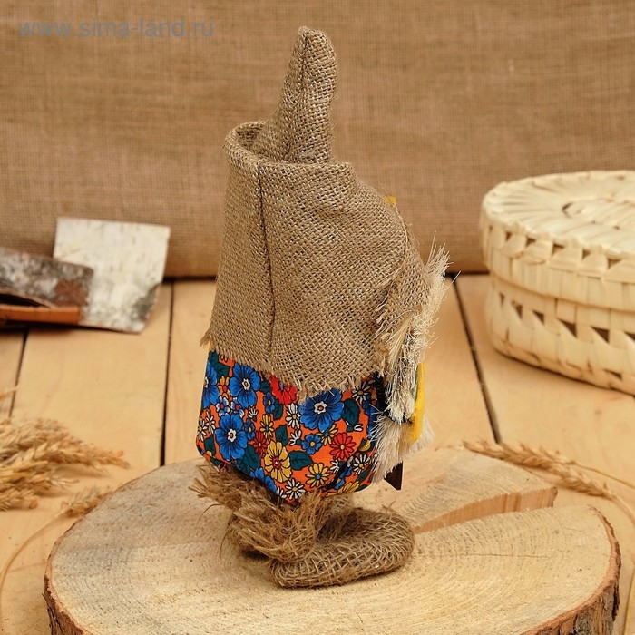 Оберег-домовой Оберег-домовой "Василек в льняном колпаке, с топором", 23х15х8 см, микс