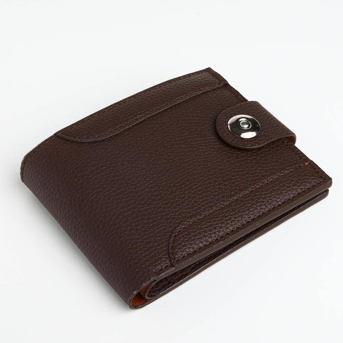 Портмоне мужское на магните, отдел для карт, монет, цвет коричневый Портмоне мужское на магните, отдел для карт, монет, цвет коричневый