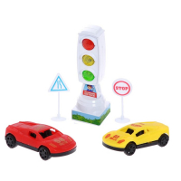 Светофор с машинками «Изучаем ПДД», световые эффекты, русский чип, МИКС Светофор с машинками «Изучаем ПДД», световые эффекты, русский чип, МИКС