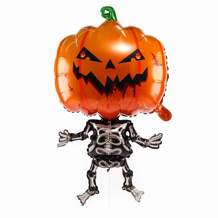 Шар фольгированный 36" &laquo;Злой тыквоголовый скелет&raquo;