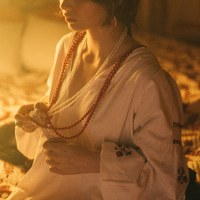 Бусы 2 нити &laquo;Зима&raquo; узел, цвет молочный, L=80, бусины №6 - 14