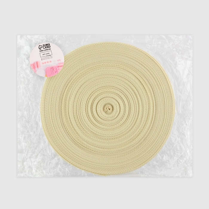 Стропа ременная, 40 мм, 50 &plusmn; 1 м, плотность 15,5 гр/м, цвет бежевый №22