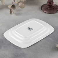 Маслёнка фарфоровая Wilmax, 19&times;12,5&times;8,5 см, цвет белый