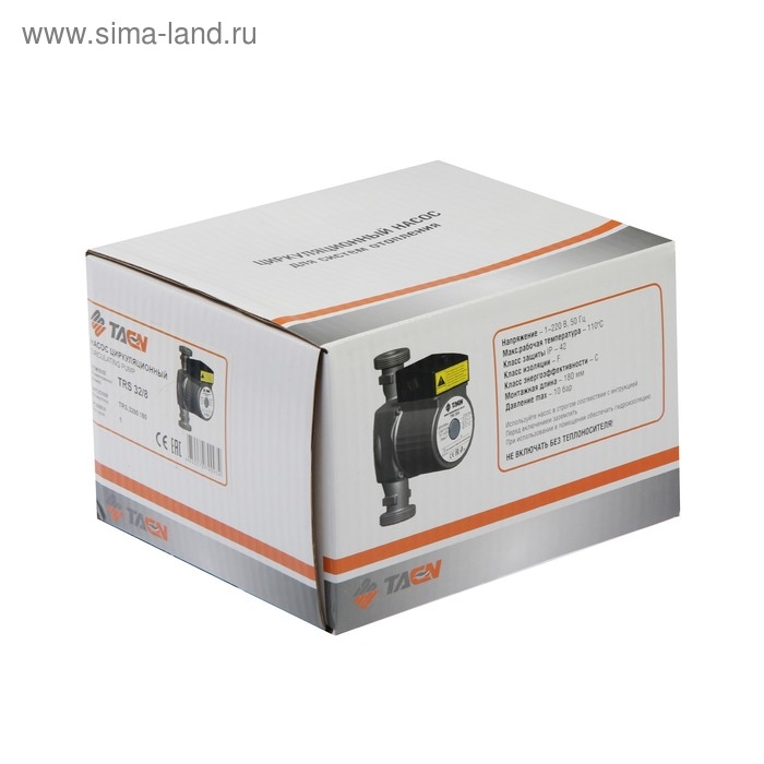 Насос циркуляционный TAEN TRS32/8, напор 8 м, 83 л/мин, 75/115/165 Вт Насос циркуляционный TAEN TRS32/8, напор 8 м, 83 л/мин, 75/115/165 Вт