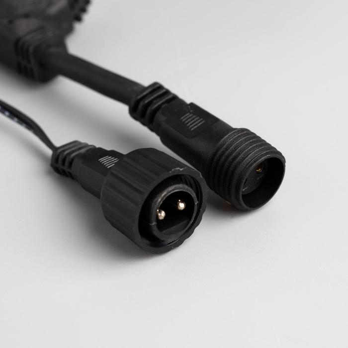 Гирлянда &laquo;Клип-лайт&raquo; 3 нити по 10 м, IP44, УМС, тёмная нить, 198 LED, свечение синее, 8 режимов, 24 В