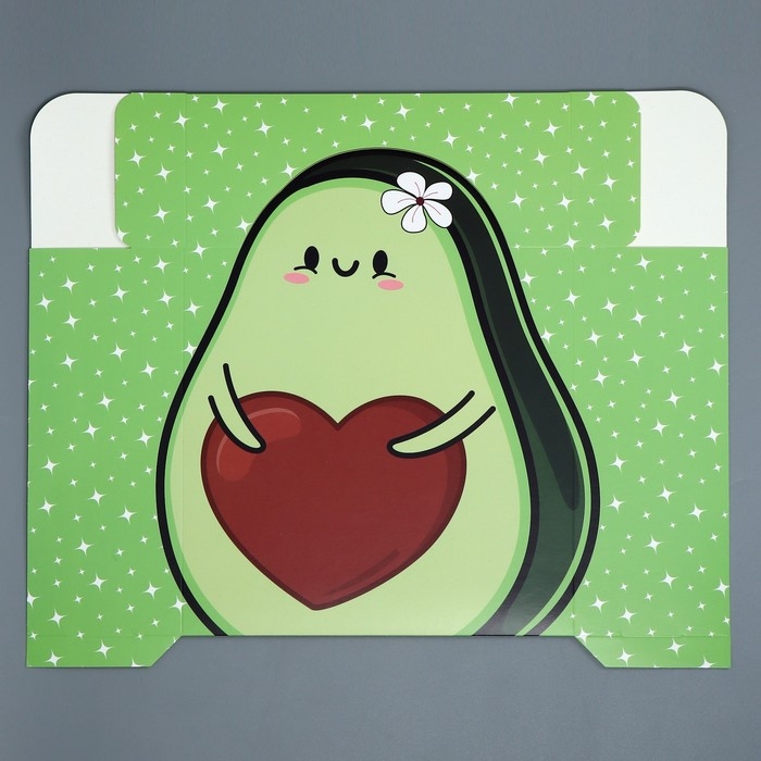 Коробка подарочная складная, упаковка, &laquo;Авокадо&raquo;, 25 х 25 х 10 см