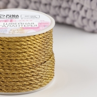 Нить для плетения, d = 4 мм, 15 &plusmn; 1 м, цвет золотой