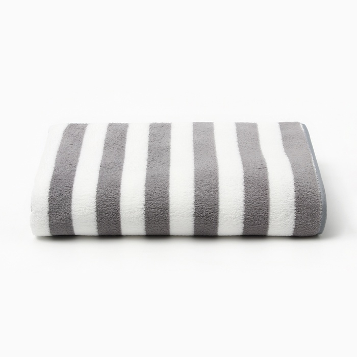 Полотенце банное Этель Полотенце банное Этель "Полосы", цв. серый, 70х140 см, 100% п/э, 240 г/м2