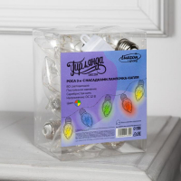 Гирлянда «Нить» 3 м с насадками «Лампочки капля», IP20, прозрачная нить, 80 LED, свечение мульти, 8 режимов, 220 В Гирлянда «Нить» 3 м с насадками «Лампочки капля», IP20, прозрачная нить, 80 LED, свечение мульти, 8 режимов, 220 В