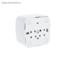 Розетка TDM "Дача" Народная, 2П+З, 16 А, IP20, открытая, белый