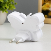 Ночник "Бабочка" LED 1Вт белый 9х6х6 см RISALUX Ночник "Бабочка" LED 1Вт белый 9х6х6 см RISALUX