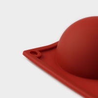 Форма для выпечки Доляна &laquo;Полусфера&raquo;, силикон, 29,5&times;17 см, 5 ячеек, d=8 см, цвет МИКС