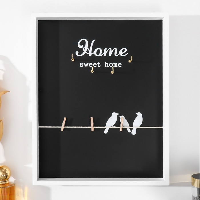 Крючки декоративные дерево Крючки декоративные дерево "Птицы на проводах" 24,5х3х30,5 см