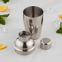 Набор для бара &laquo;Биг Джон&raquo;, 5 предметов: щипцы, стрейнер, ложка, шейкер, джиггер, нержавеющая сталь