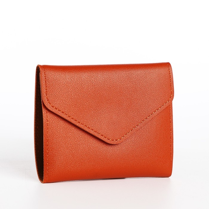 Кошелёк женский на кнопке, цвет рыжий Кошелёк женский на кнопке, цвет рыжий