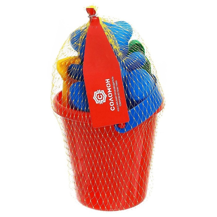 Набор для игры в песке №1: ведёрко, 4 формочки для песка, грабельки, лопатка, МИКС Набор для игры в песке №1: ведёрко, 4 формочки для песка, грабельки, лопатка, МИКС