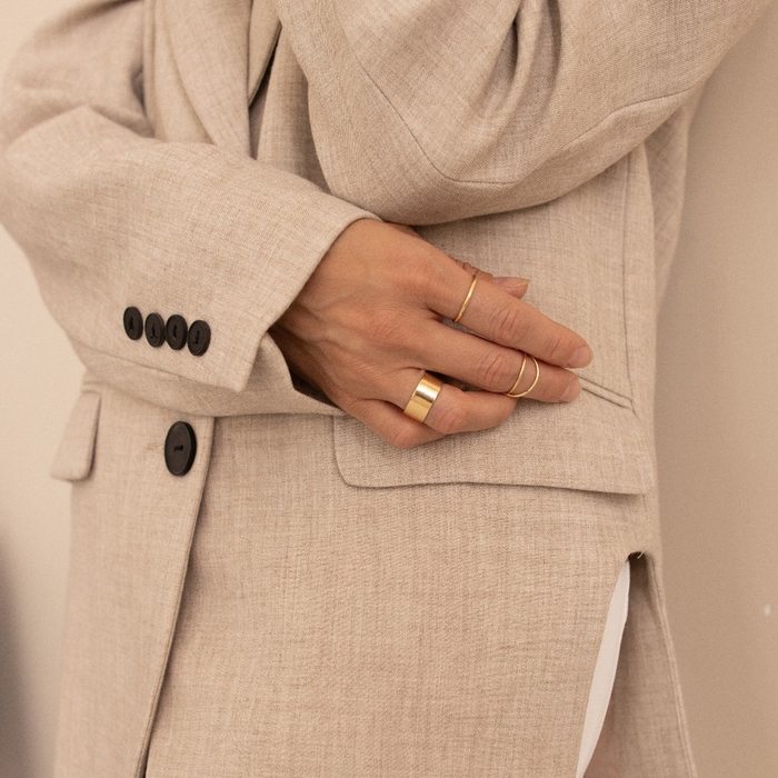 Набор колец 6 штук «Тренд» линия, цвет золото, размер 17 Набор колец 6 штук «Тренд» линия, цвет золото, размер 17