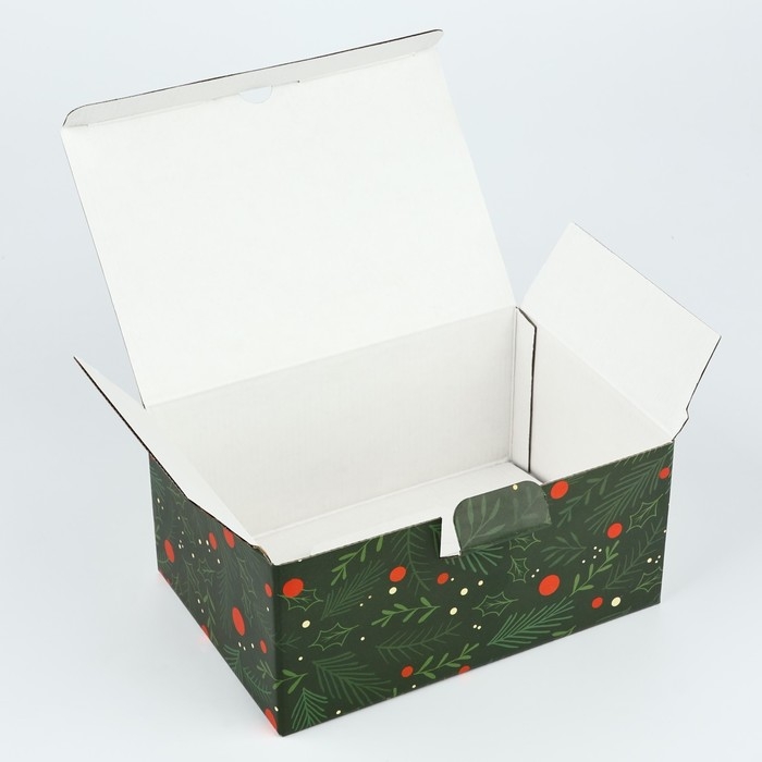 Коробка подарочная новогодняя складная &laquo;С новым годом&raquo;, 22 х 15 х 10 см, Новый год