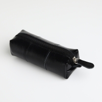 Ключница карманная на молнии, TEXTURA, длина 12,5 см, кольцо, цвет чёрный Ключница карманная на молнии, TEXTURA, длина 12,5 см, кольцо, цвет чёрный