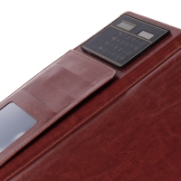 Ежедневник недатированный,формат А5, 140 листов, в клетку, обложка кожзам, с хлястиком, с калькулятором, коричневый Ежедневник недатированный,формат А5, 140 листов, в клетку, обложка кожзам, с хлястиком, с калькулятором, коричневый