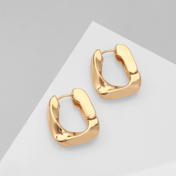 Серьги металл &laquo;Богема&raquo; изгиб, цвет золото