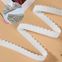 Резинка становая, с ажурным краем, 10 мм, 10 &plusmn; 0,5 м, цвет белый