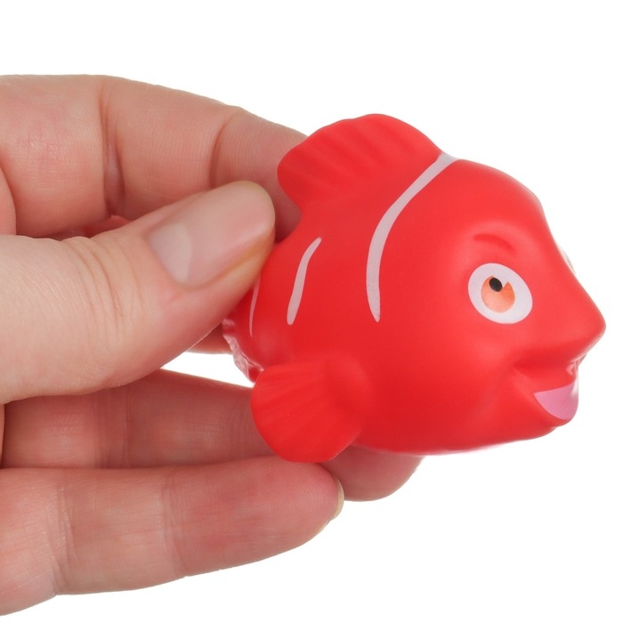 Набор игрушек для ванны "На пруду" + сачок + 3 пвх игрушки, Крошка Я