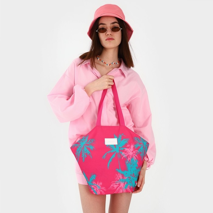 Сумка женская пляжная Сумка женская пляжная "Пальма" + бикини бэг