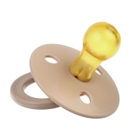 Соска - пустышка латексная ортодонтическая, от 6 мес., цвет бежевый