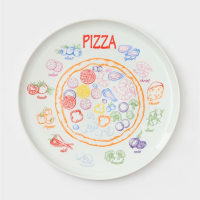 Набор блюд фарфоровый &laquo;Пицца&raquo;, 7 предметов: 1 шт d=30 см, 6 шт d=20 см, рисунок МИКС