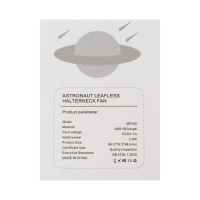 Портативный вентилятор "Астронавт" MF040, 500 мАч, 3 режима, вход Type-С, провод, чёрный