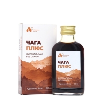 Фитобальзам &laquo;Чага плюс&raquo; без сахара, стеклянный флакон, 100 мл