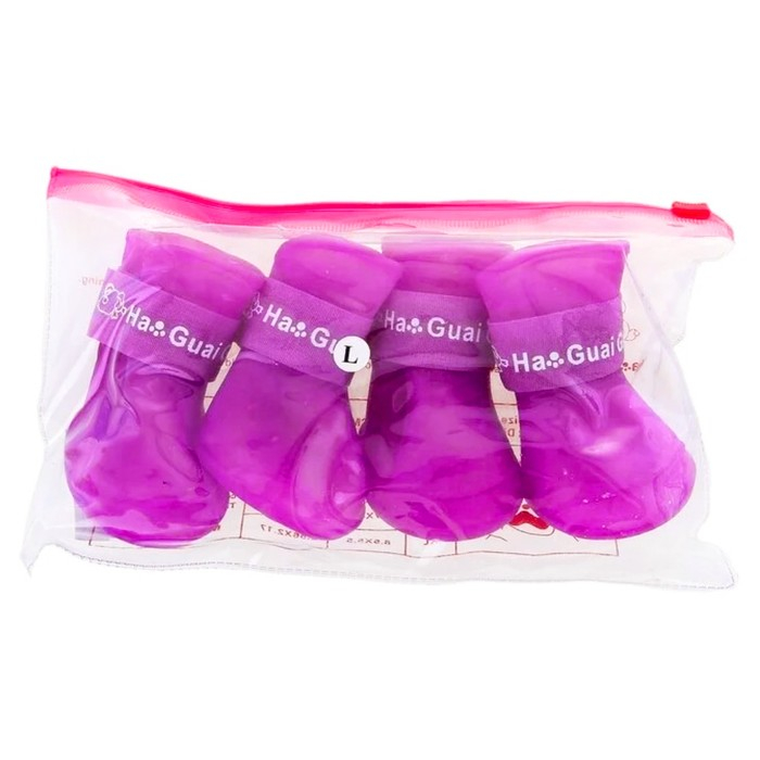 Сапоги резиновые Сапоги резиновые "Вездеход", набор 4 шт., р-р L (подошва 5.7 Х 4.5 см), фиолетовые