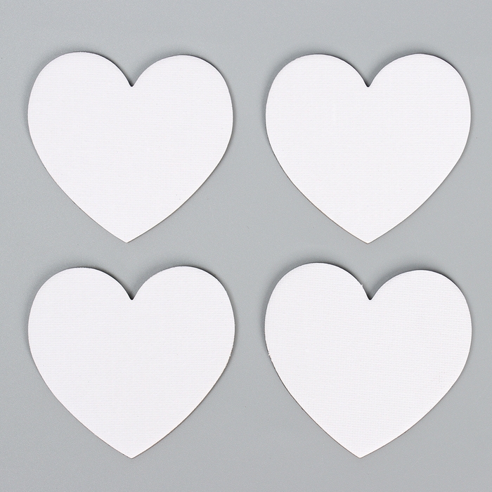 Набор холстов на магните &laquo;Сердце&raquo;, 7,5 см, 4 шт