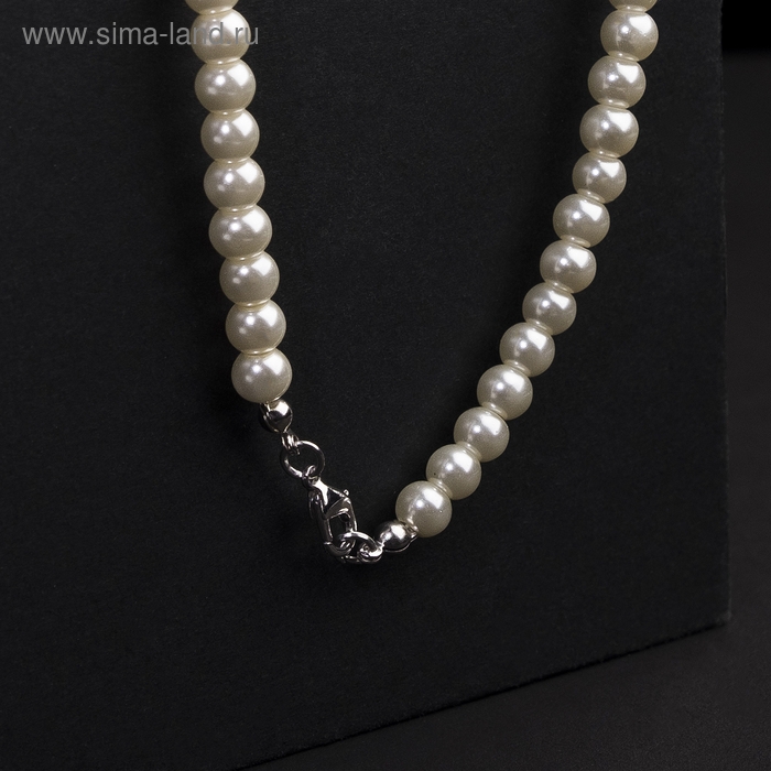 Бусы жемчуг &laquo;Невеста&raquo; шар №4,6,8, цвет молочный, L= 45 см