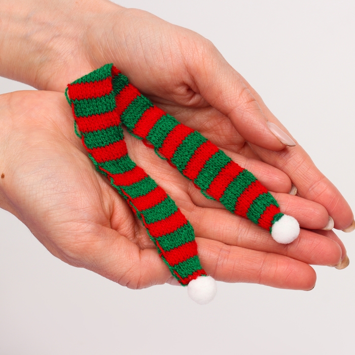 Шарфик для игрушек вязаный &laquo;Зимнее утро&raquo;, набор 5 шт., размер &mdash; 27 &times; 2 см