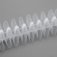 Шторная лента классическая, органза, 2,5 см, 100 &plusmn; 1 м, цвет прозрачный