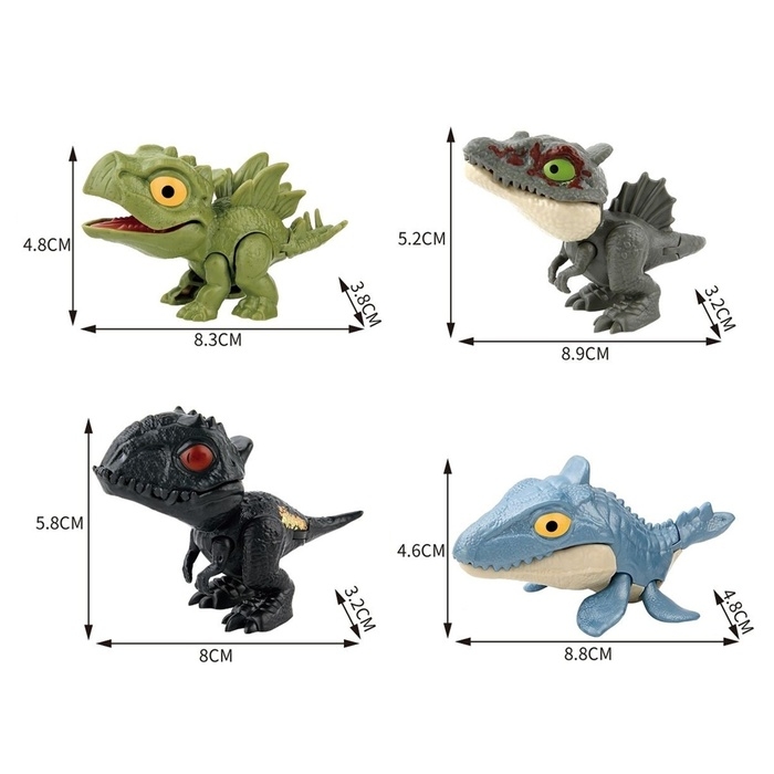 Игровой набор &laquo;Dino. Зубастики&raquo;, подвижные детали, 4 фигурки динозавров