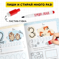 Многоразовые прописи «Пишем цифры», 12 стр., маркер Многоразовые прописи «Пишем цифры», 12 стр., маркер