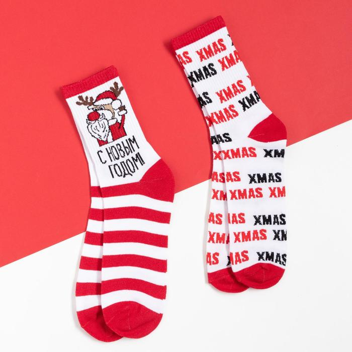Набор новогодних мужских носков Набор новогодних мужских носков "С Новым Годом!" р. 41-44