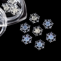 Новый год! Фигурки для дизайна ногтей &laquo;Снежинки&raquo;, цвет полупрозрачный