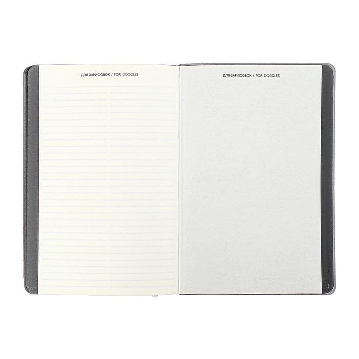 Еженедельник датир 2025г мягк обл иск кож А5 80л ESCALADA, бл тис, кр бл 70 г/м&sup2;, чёрный