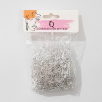 Штифт с петлёй СМ-1075, 1,4 см, (набор 100 гр, ±1000 шт), цвет серебро Штифт с петлёй СМ-1075, 1,4 см, (набор 100 гр, ±1000 шт), цвет серебро