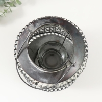 Подсвечник металл на 1 свечу "Узоры" d=5 см 16,5х16,5х22 см Подсвечник металл на 1 свечу "Узоры" d=5 см 16,5х16,5х22 см