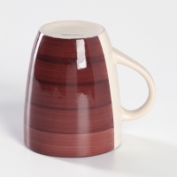 Кружка керамическая Доляна &laquo;Морской мир&raquo;, 360 мл, цвет бордовый