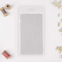 Набор заплаток для верхней одежды, клеевые, лист 10 &times; 18 см, 10 шт, цвет светло-серый