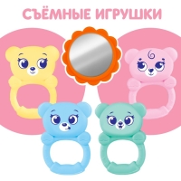 Музыкальный развивающий коврик &laquo;Милые зверята&raquo;, русское озвучивание, цвет розовый