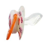 Соска - пустышка силиконовая ортодонтическая &laquo;Божья коровка&raquo;, от 3 мес., с колпачком, цвет оранжевый