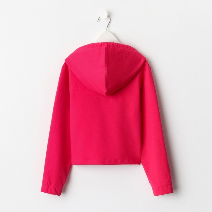 Толстовка для девочки, цвет бубль-гум, рост 128 см